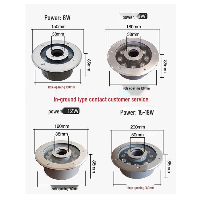 Underwater LED Fountain Light: Colorful, Waterproof, Ring-Shaped Spotlight for Pool or Fish Pond (12V/24V)