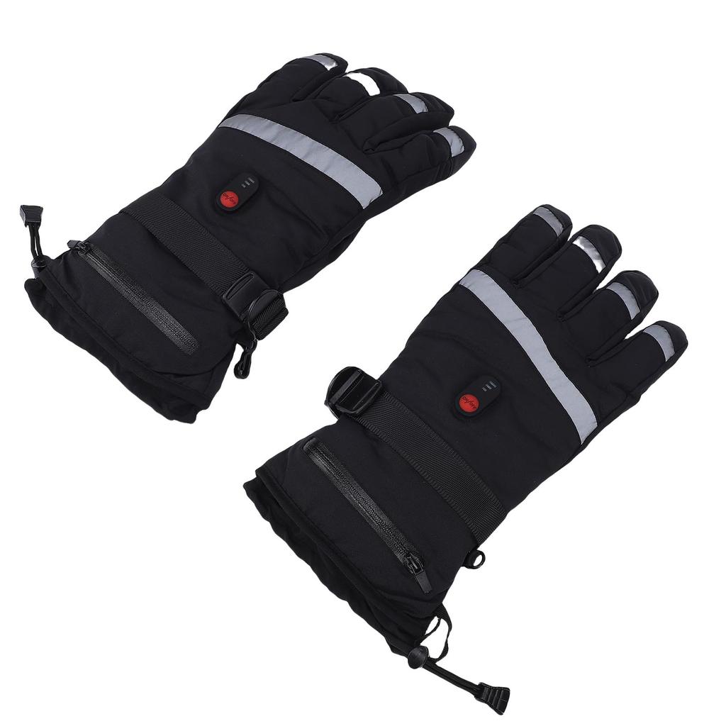 Winter Rechargeable Electric Warm Heated Gloves Men Women Battery Powered Heating Gloves with Reflective Strips for