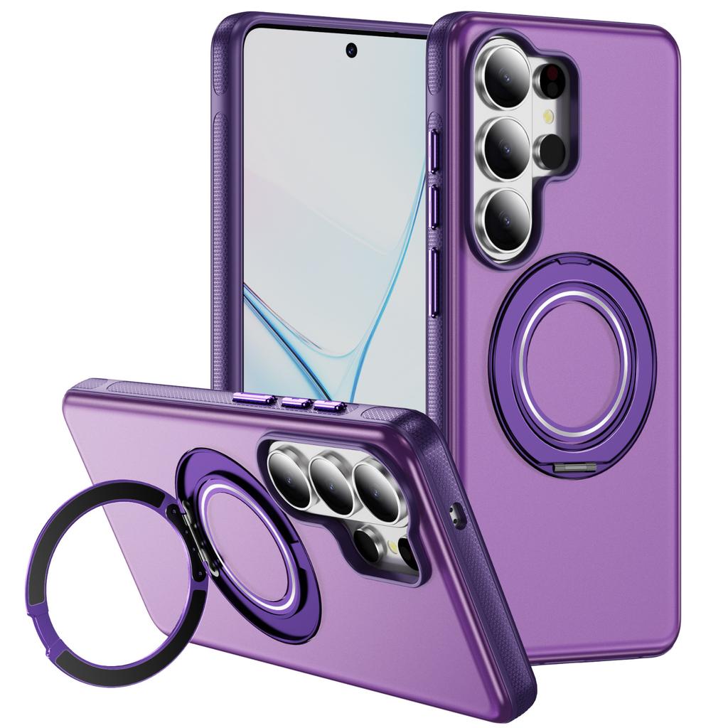 Applicable To Samsung S26Ultra Fulcrum Skin Sensing Magnetic Mobile Phone Case S25Ultra Gear Bracket S24U Protective Case