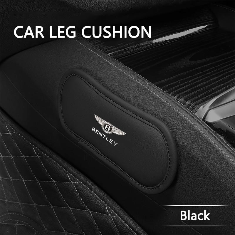 Leather Car LOGO Soft Memory Foam Leg Support Mat For New Bentley Flying Spur Continental GT Bentayga Mulsanne Auto Accessories