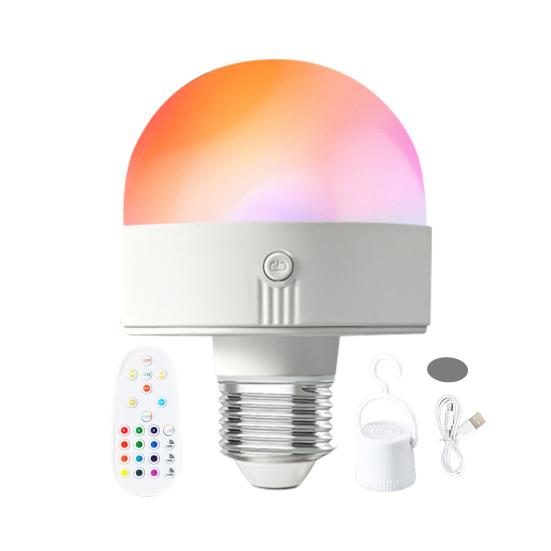 Magnetic LED Bulb with Remote Type-C Rechargeable Warm Light for Mood Lighting Timer & Dimmable Light Bulb for Parties Home Decor