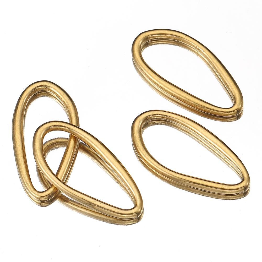 5pcs Stainless Steel Irregular Bezel Blank Gold Color Charms Pendants Connectors for DIY Earrings Necklace Jewelry Making
