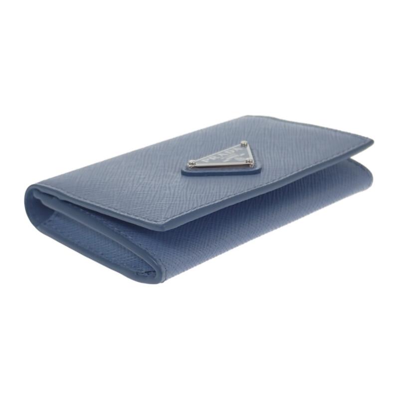 PRADA  1MC110_QHH_F0OZX Card Case Light blue Safiano Women