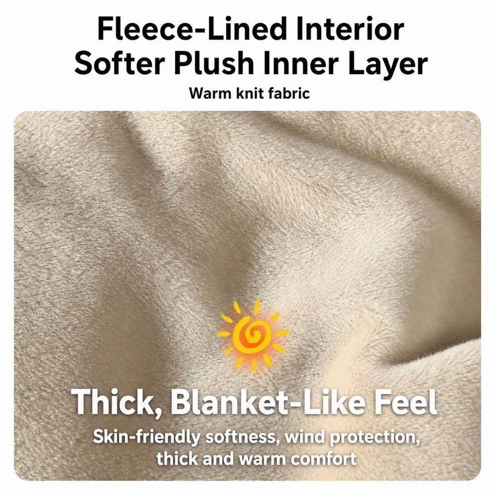 Thickened Knitted Scarf Striped Knitted Neck Warmer Flexible Neck Gaiter Hiking