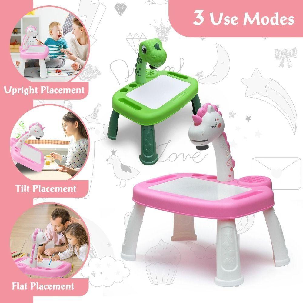 1set Painting Set LED Projector Painting Board Led Projector Art Drawing Table Toys  Children