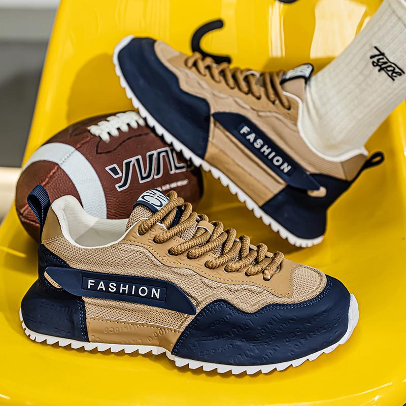 Chunky Sneakers Plus Size 45 46 47 48 Mens Designer Sports Shoes Fashion Casual Leather Fabric Increased Internal Platform Shoes