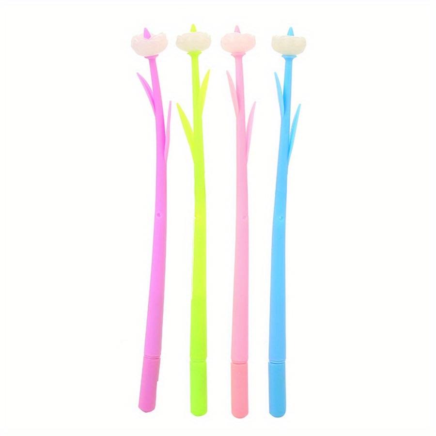Back To School Season 10pcs 0.5mm Sun-changing Flower Gel Pen Cute Learning Stationery Water-based Pen Color-changing Flower Pen When Exposed To Light