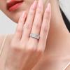 Tancise Classic 925 Sterling Silver  Zircon Ring Ladies Jewelry Wedding Promise Party Gift