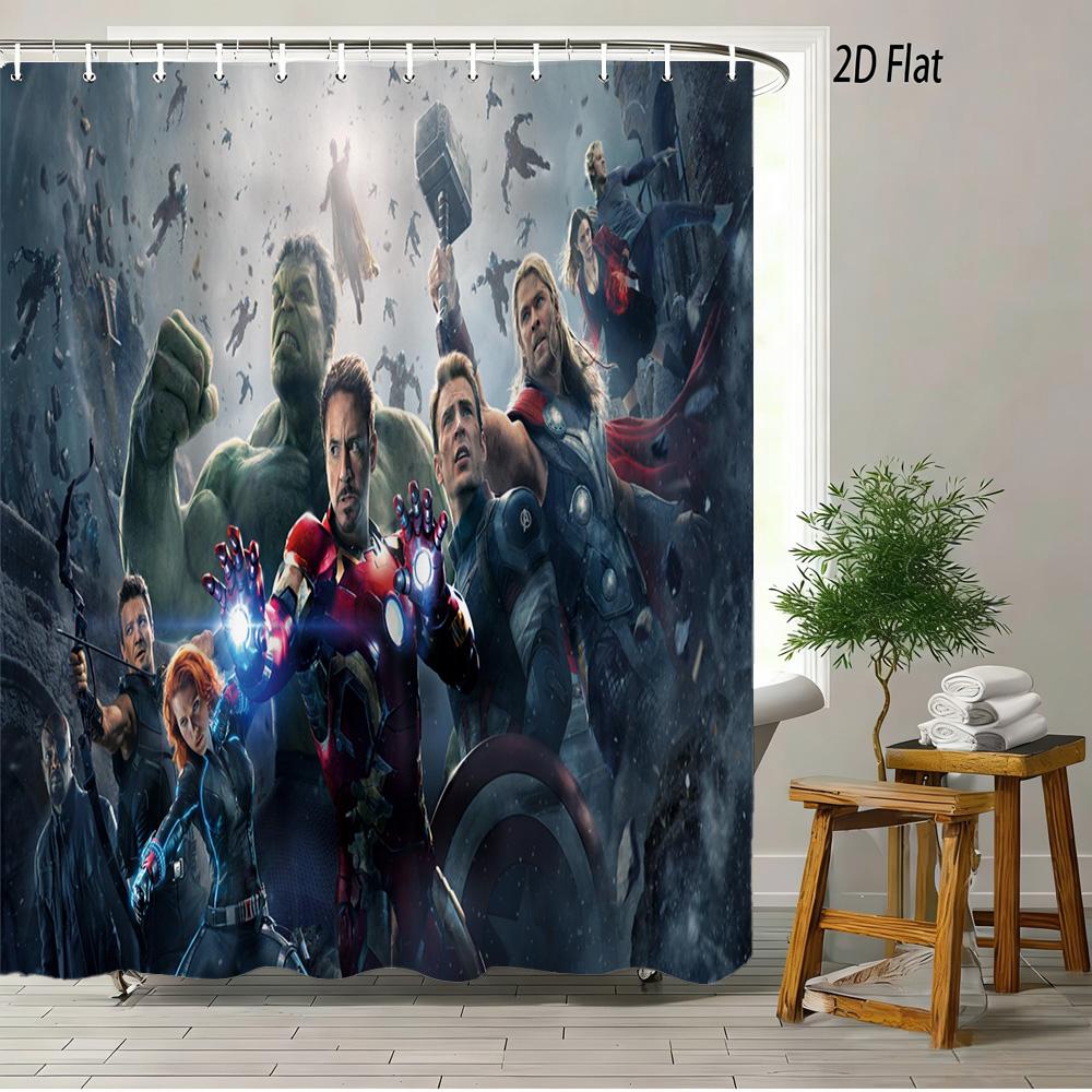 Guardians Of The Galaxy Team Waterproof Shower Curtain For Cosmic Bathroom Decor