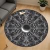 1pc Floral Pattern Design Round Chair Mat Area Rug - Non-Slip, Floor Mat for Office, Bedroom, and Indoor Decor C1118012