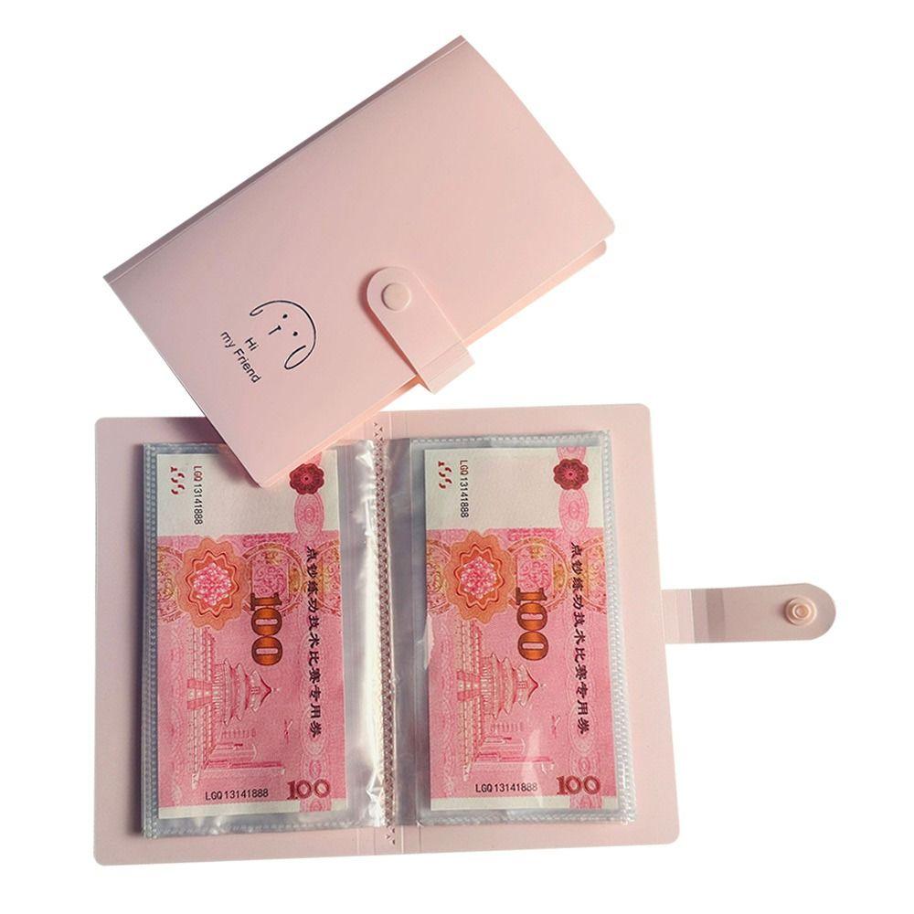 Save Money 100 Envelopes Money Saving Challenge Large Capacity PP Money Collection Book Waterproof Cute Cartoon