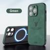 Magnetic Leather Phone Case for iPhone 11-16, Compatible with iPhone 12-15 Pro Max, Elk Head Design, Japanese & Korean Style