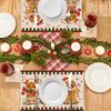 Christmas Set of 4 Gingerbread Man Ice Cream Christmas Placemats, 12X18 Inch Seasonal Table Mats for Party Kitchen