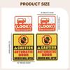 4 Pieces Automatic Door Sticker,Cling,Do Not Touch,Waterproof Weatherproof Vehicle Decals Warning