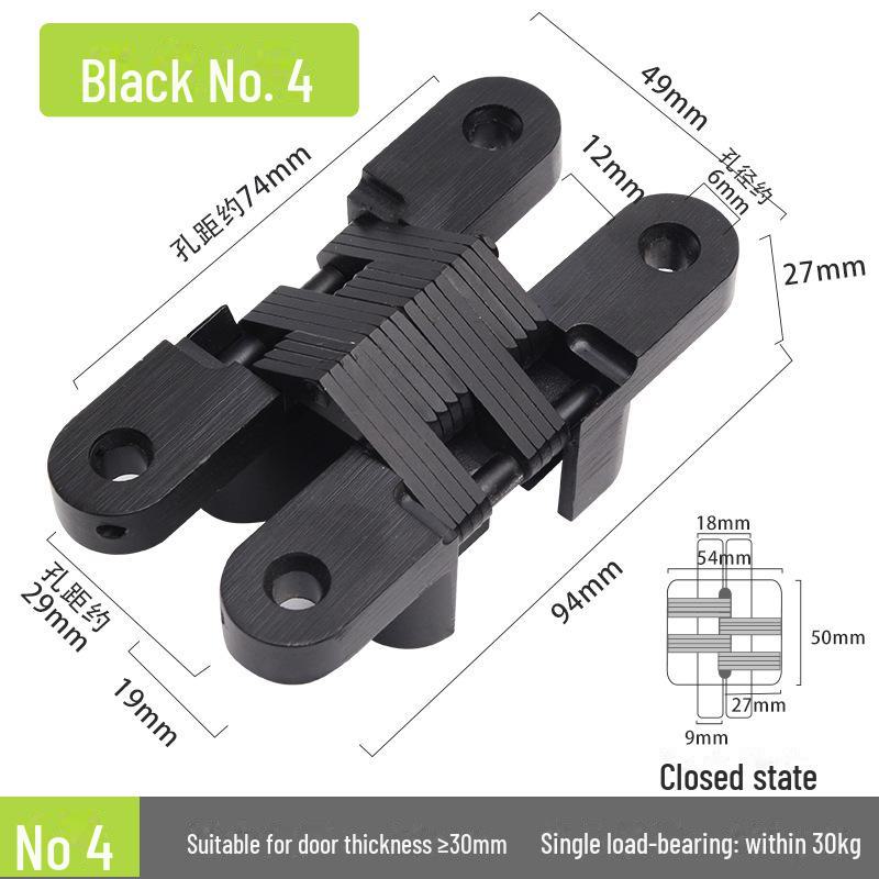 Скрытая крестообразная петля из утолщенной нержавеющей стали для европейских складных дверей