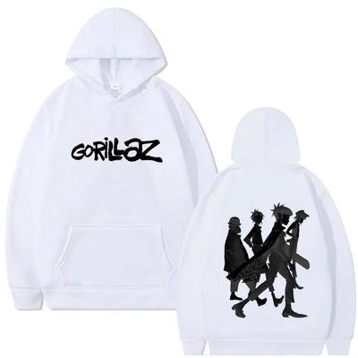 Begränsad Rock Band Gorillaz Tryck Hoodie Män Kvinnor Casual Oversized Hoodie Manlig Mode Högkvalitativa Fleece Hoodies