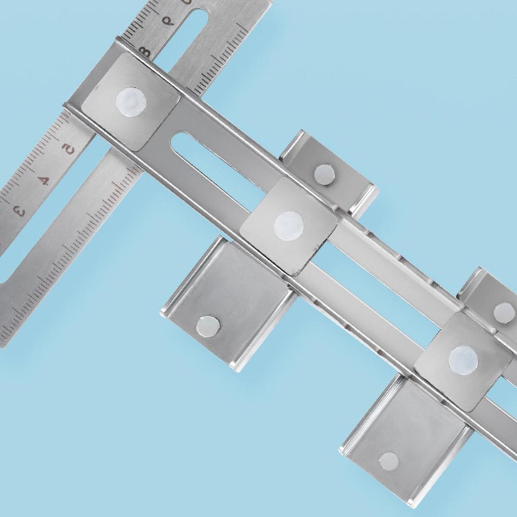 Wardrobe Installation Ruler Adjustable Template Jig Positioning Hole Opener For Professional Carpenters Enthusiasts Door