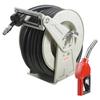 Fuel Hose Reel, 1" X 50', Extra Long Retractable Diesel Hose Reel, Heavy-Duty Carbon Steel Construction with Automatic Fuel Nozzle, NBR Rubber Hose