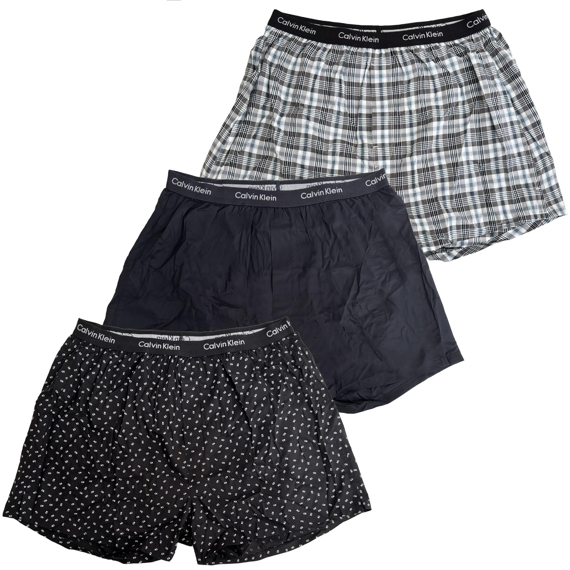 

Calvin Klein CK Boxer Trunks Underwear for Cotton Mixed Size L Men, 3-Pack, Stretch, Colors, [Used]