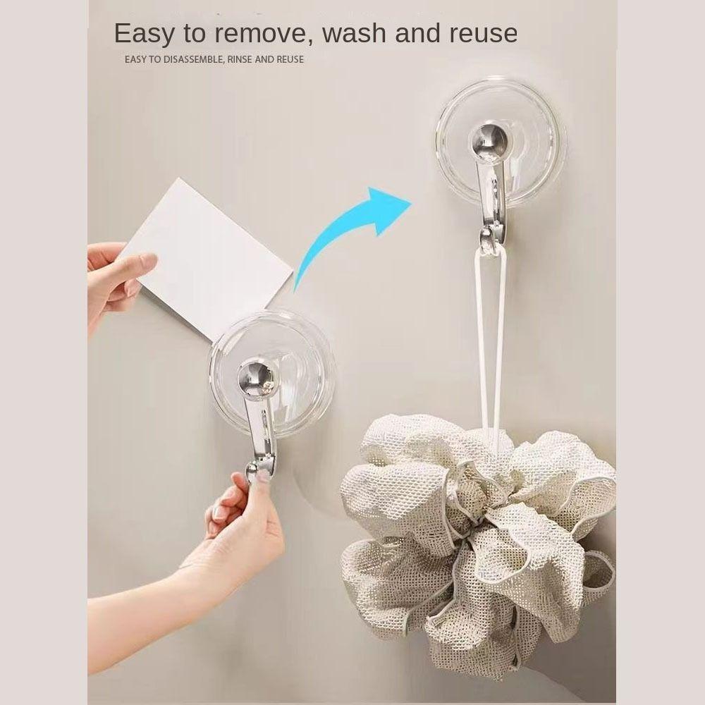 Hang Towels/Clothes Suction Cup Hooks Traceless Adhesive Storage Hanger Fashion Shower Hooks