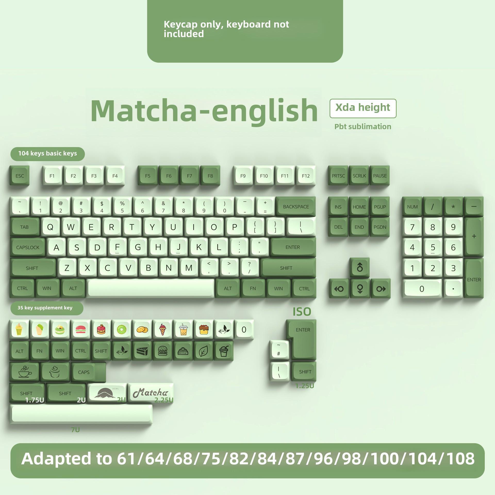 

Клавіатурні ковпачки PBT Dye-Sub профілю XDA для механічних клавіатур (68/75/84/96/980/104) 139-key English