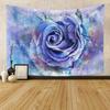 Red Rose Flower Plant Tapestry Botanical Nature Red and Black Tapestry for Bedroom Living Room Wall Decor