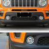 For Jeep Renegade 2019-2023 Bright Chrome Front Fog Light Eyelid Molding Trim