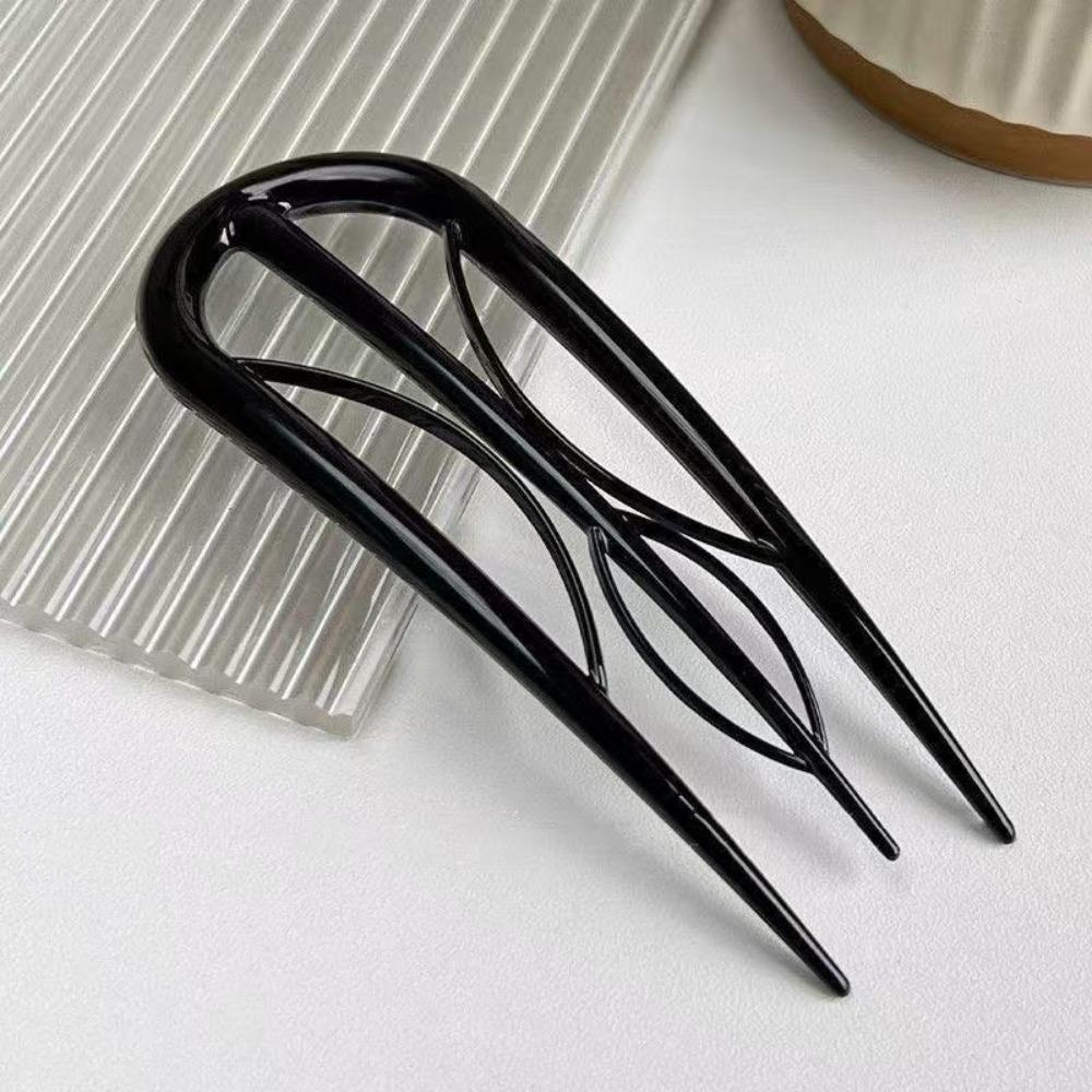 Acetate Hair Clip Multi-pronged Hair Fork New U-shaped Hair Stick  Hair Accessories