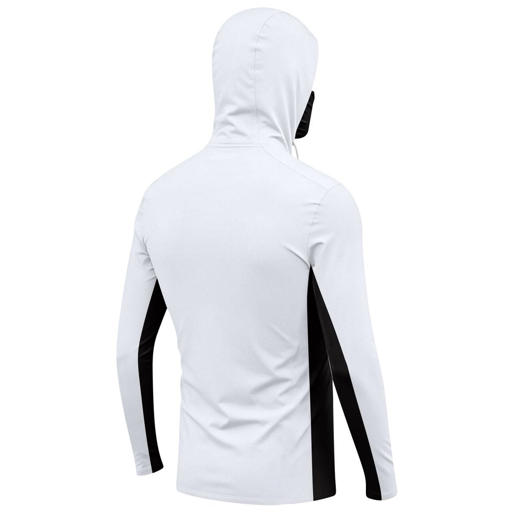 Men's Summer Breathable Quick Dry Hooded Jacket with Face Cover Lightweight Sun for Outdoor Activities