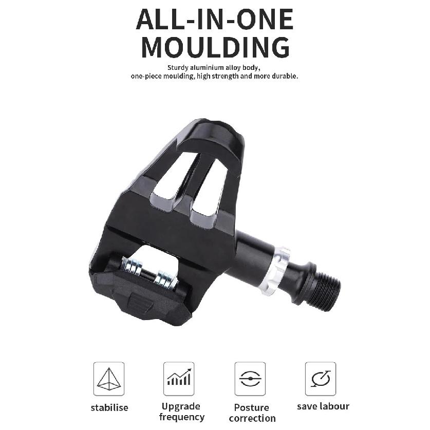 KORE Road Bicycle Locking Pedals Aluminum Lightweight Enclosed Bearings Fit Shimano Look KEO Cleat 2 Sealed Pedals