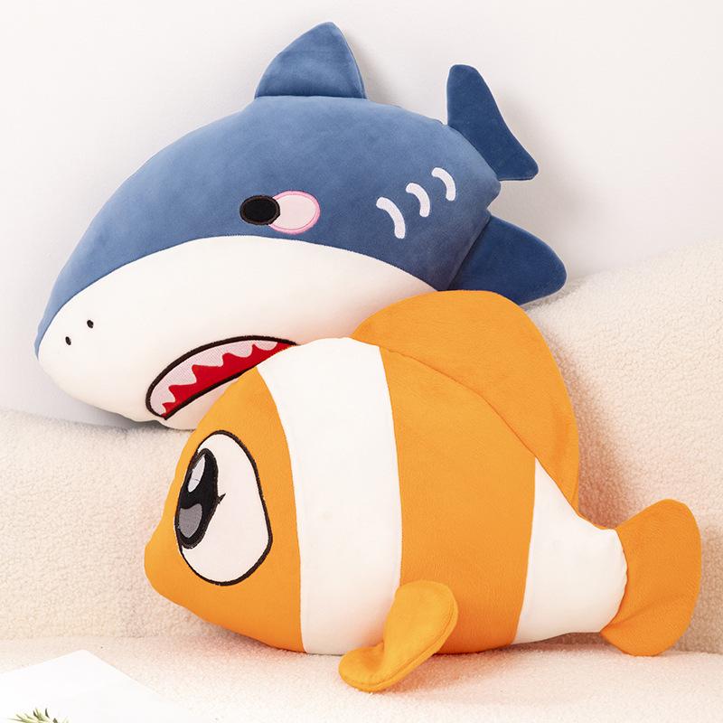 Simpatico Cuscino Squalo Peluche Animale da Acquario Cuscino Bambola Pesce Pagliaccio Regalo Aziendale per Bambini
