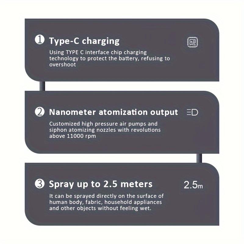 Electric Nano Wireless Atomizer, Blue Light Steam Atomizer, Humidifier, Air Aromatherapy Machine, Aromatherapy Device