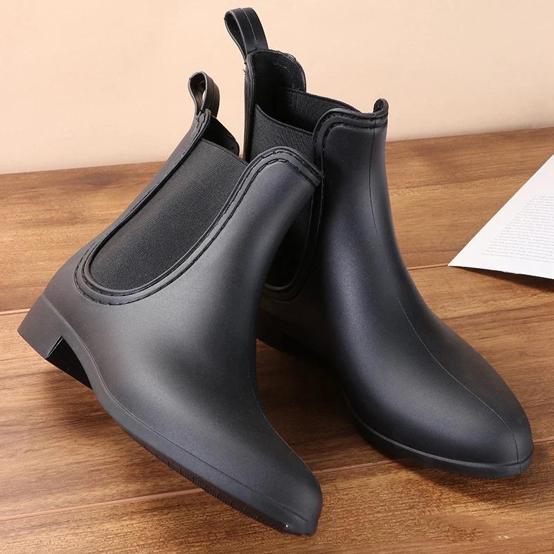 Damen Chelsea Regenstiefel Bequem Rutschfest Wasserdicht Gartenstiefel Modisch Gummisohle RegenStiefel Damen