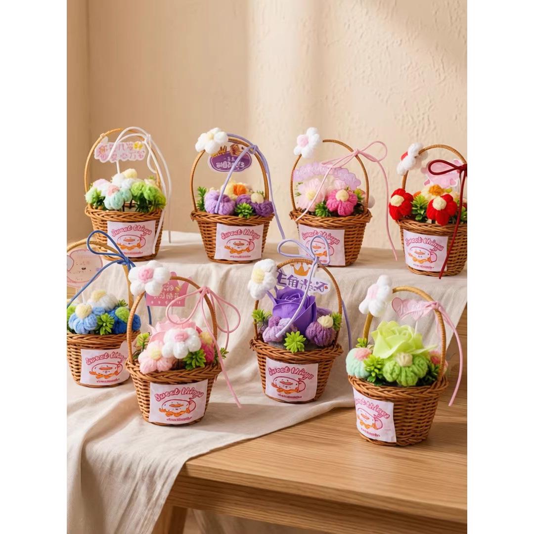 

Women s Day Gift: Creative DIY Flower Bouquet Kit for Employees & Customers Small Purple Bouquet