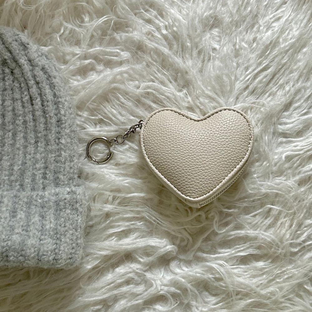 Pendant Heart Shape Wallet Zipper Cute Card Holder Change Bag PU Leather Coin Purse  Outdoor