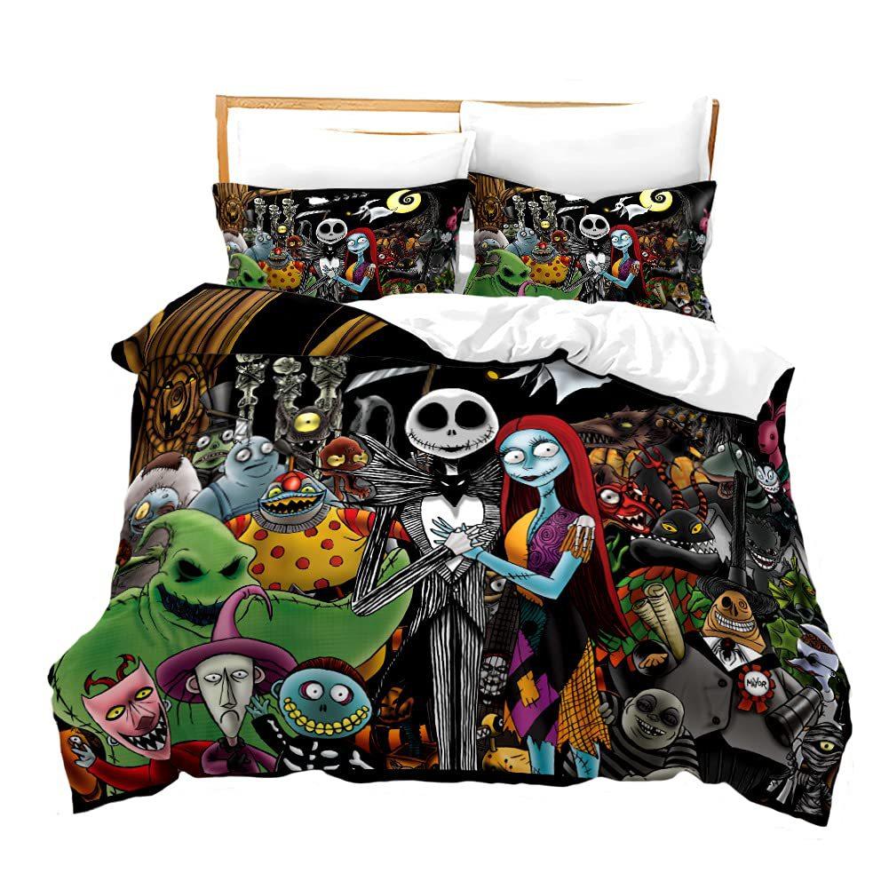 Three-piece quilt cover digital printing bedding set Valentine s Day bed cover EU single 135*200