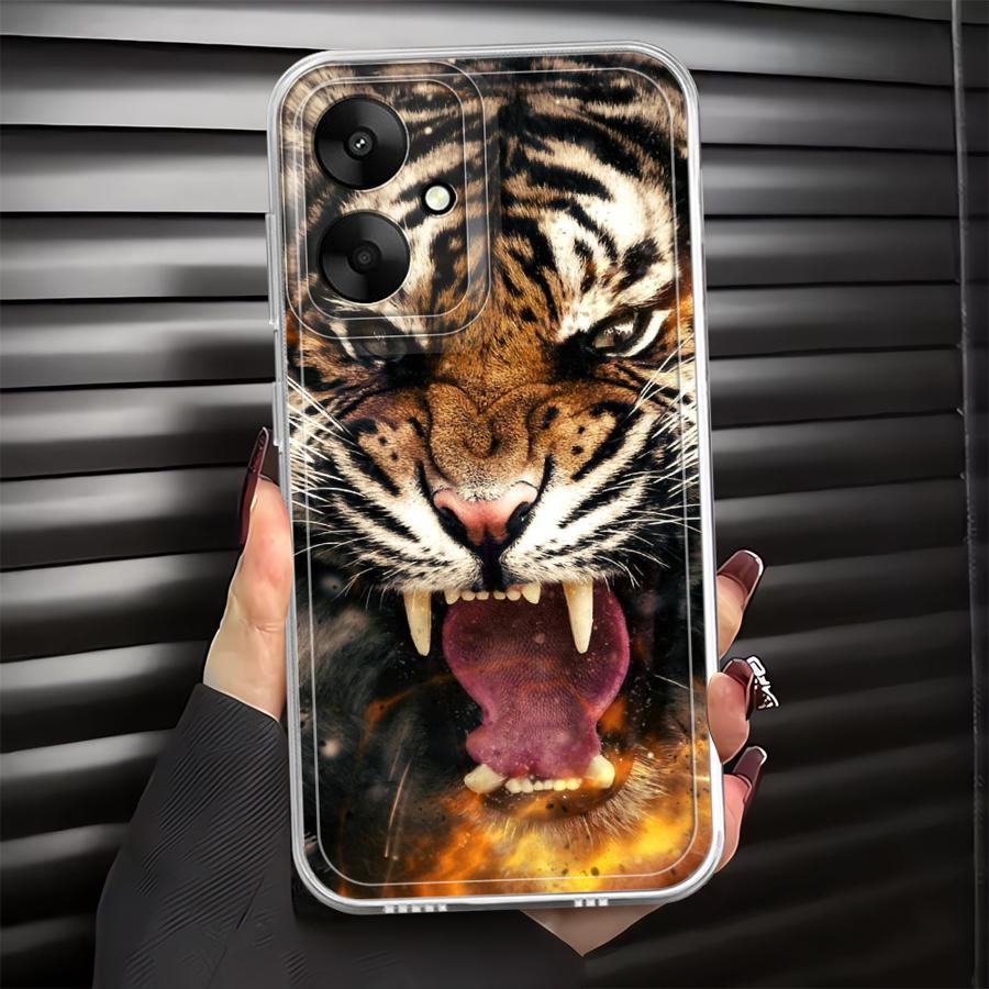 Tiger Lion Soft Phone Cover Phone Case for Xiaomi Mi 11 Lite 11T Pro