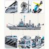 Τεράστιο μέγεθος 1560PCS Πολεμικό πλοίο του Ναυτικού Μοντέλο πλοίου Στρατού Πολεμικό πλοίο 6 σε 1 συνδυασμός πολλαπλών σχημάτων δομικά στοιχεία για να κατασκευαστεί ένα σετ παιχνιδιών για αγόρια