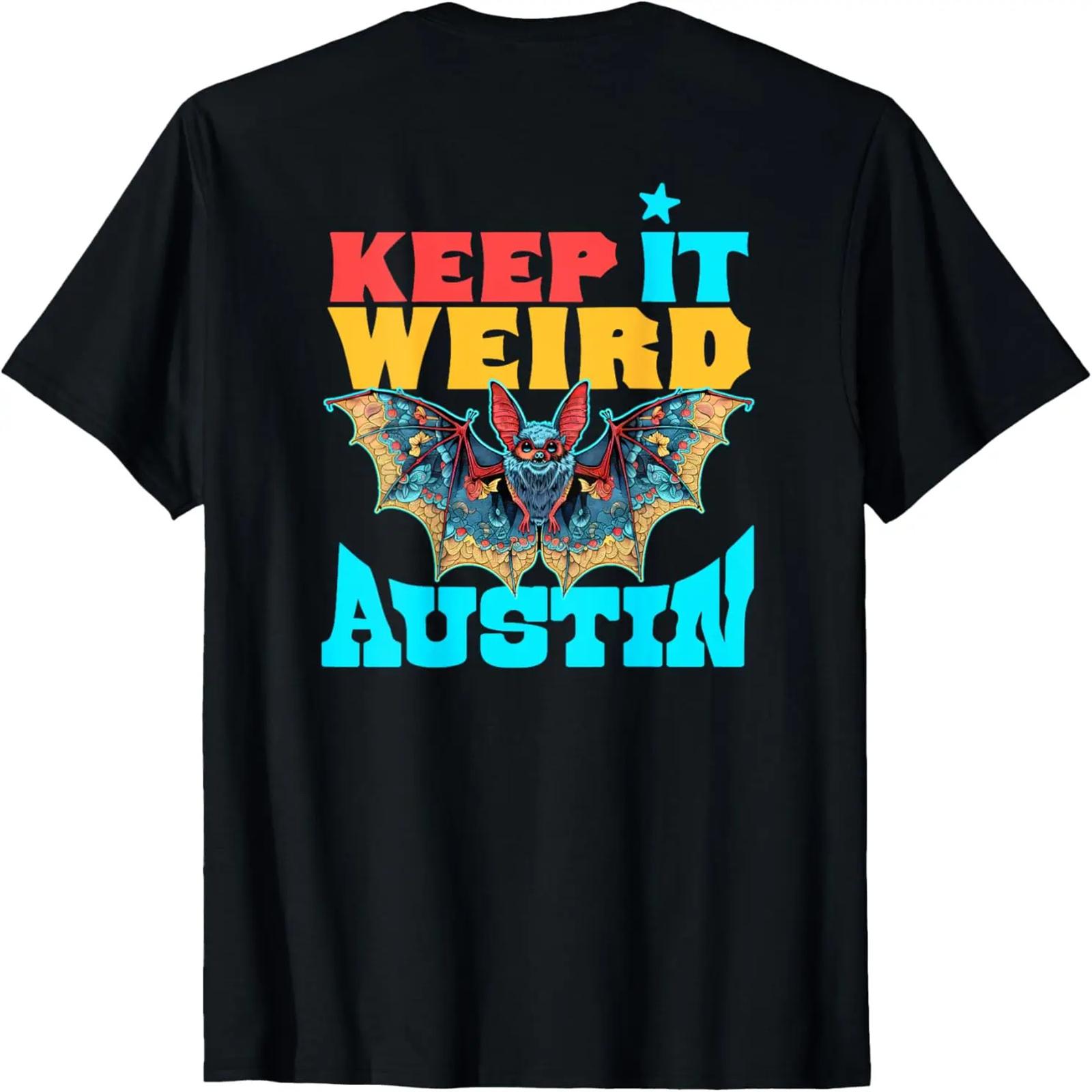 Texas Pride Keep It Weird Austin - On Back Austin Bats T-Shirt S чёрный