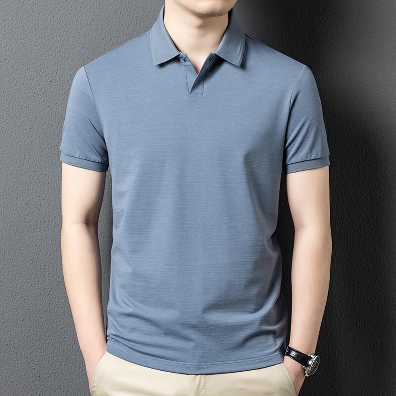 

Мужская повседневная рубашка-поло с коротким рукавом и отложным воротником 185/2XL