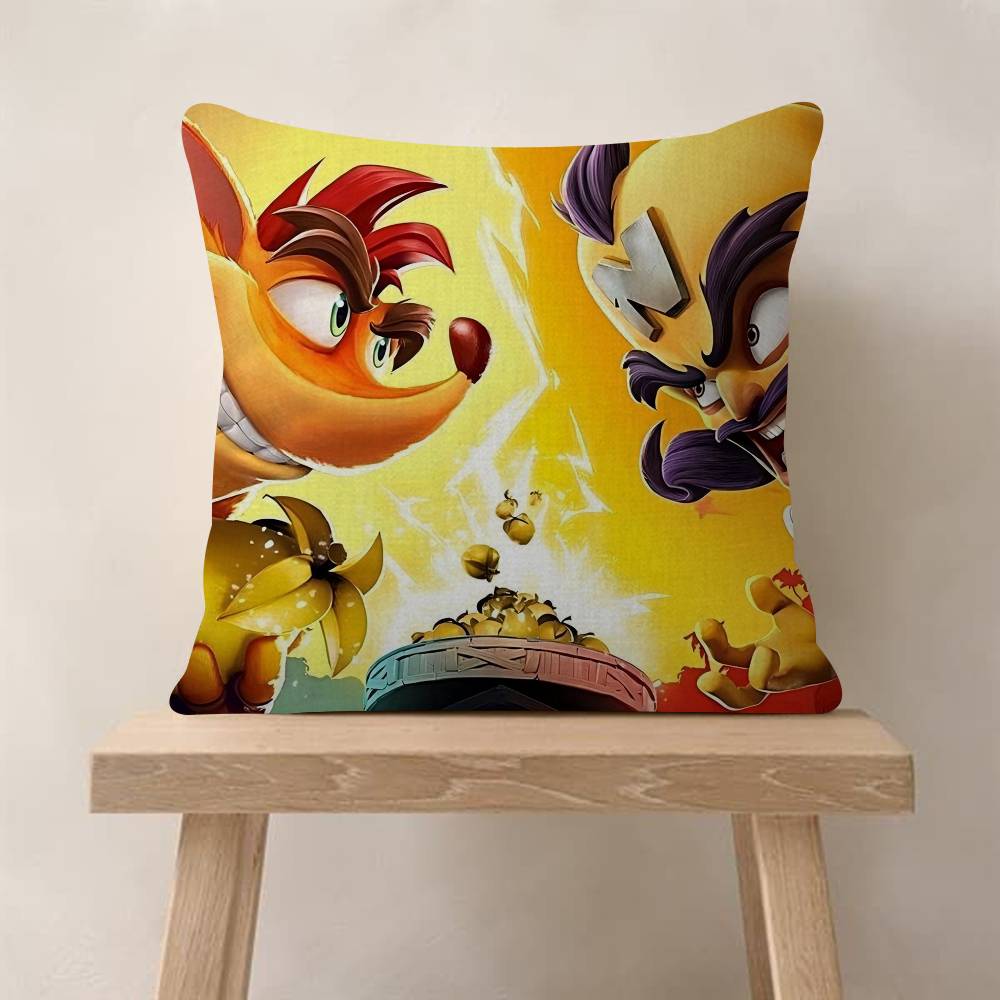 Game CCrash Bandicoots Pillow Cover Design Cushion Cover Decor Holiday Decorati