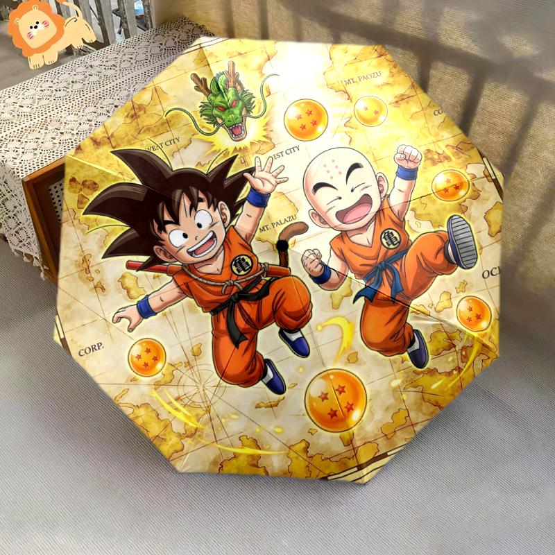 1 PC Automatic Folding Umbrella - Dragon Ball Pattern Portable Foldable Design With 8 Ribs Christmas Birthday Gifts