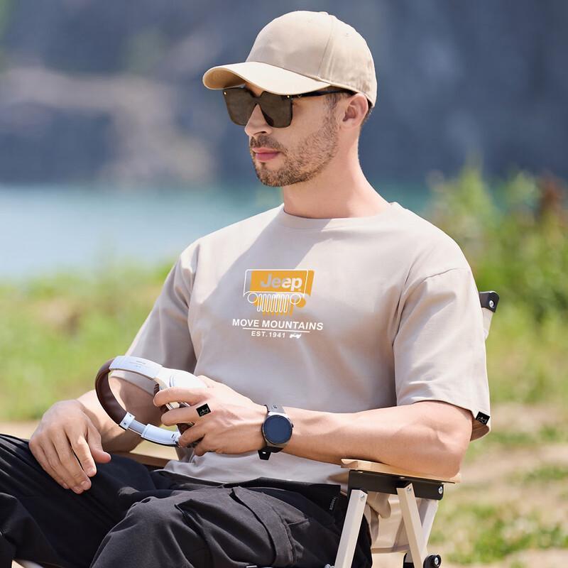 Jeep Men's Summer Cotton Short Sleeve T-Shirt