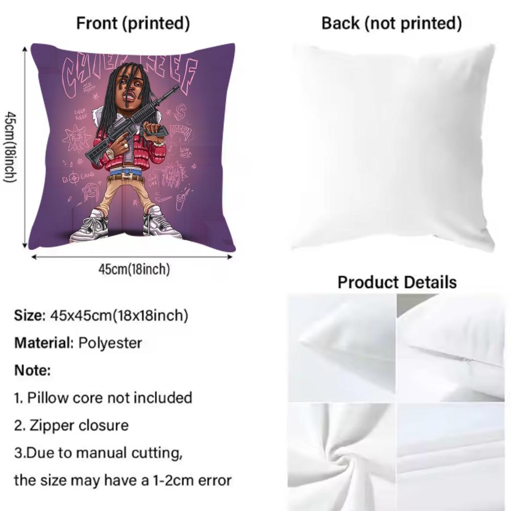 Album cover C-Chief KeefS Cushion Cover Pattern Printed Pillowcase for Living Room Sofa Cushion Cover & Bedroom Decor