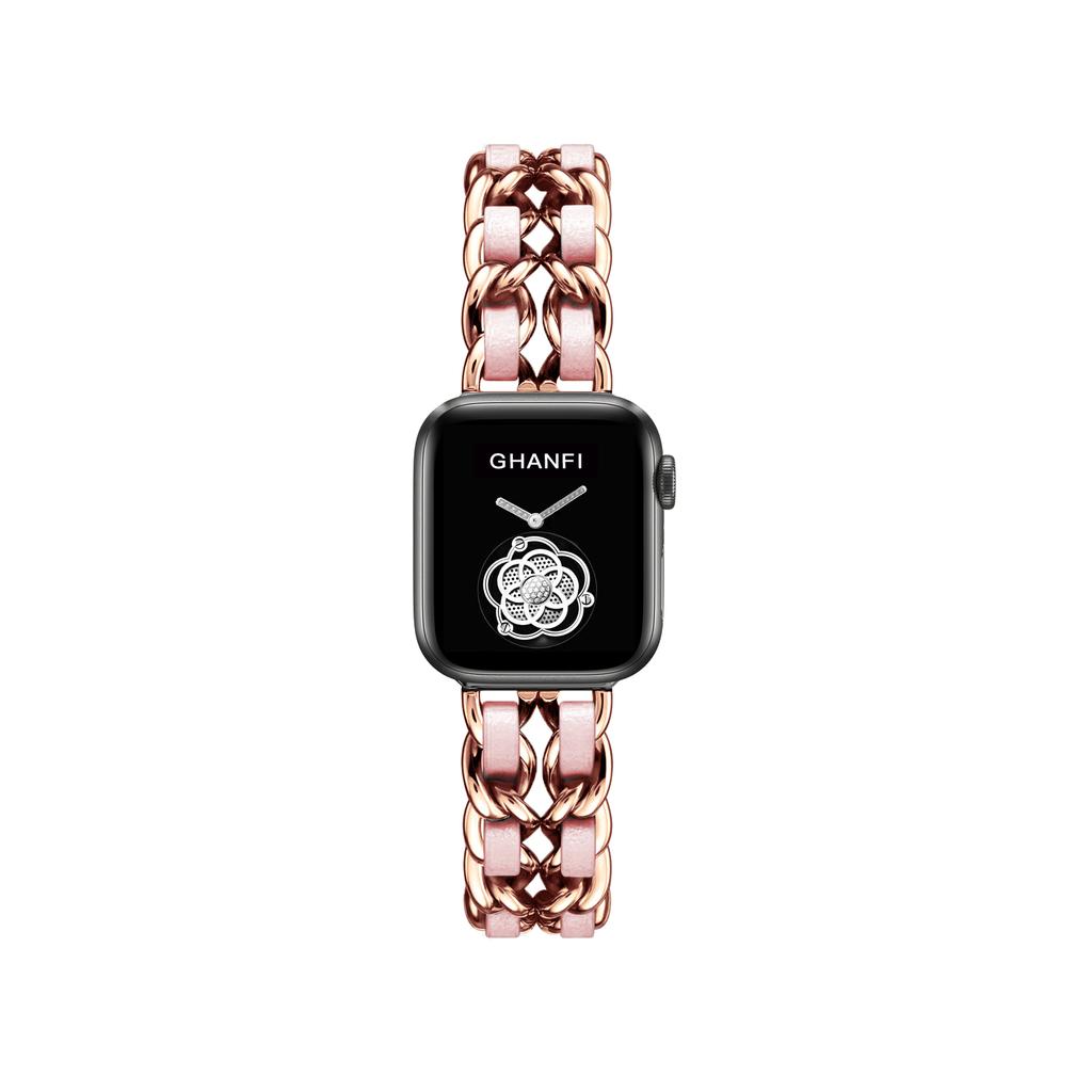 Řemínek z nerezové oceli pro Apple Watch série 6 řemínek SE 40 mm 44 mm Kožené hodinky iWatch 5 4 3 Náramek Correa 38 mm řemínek 42 mm Příslušenství
