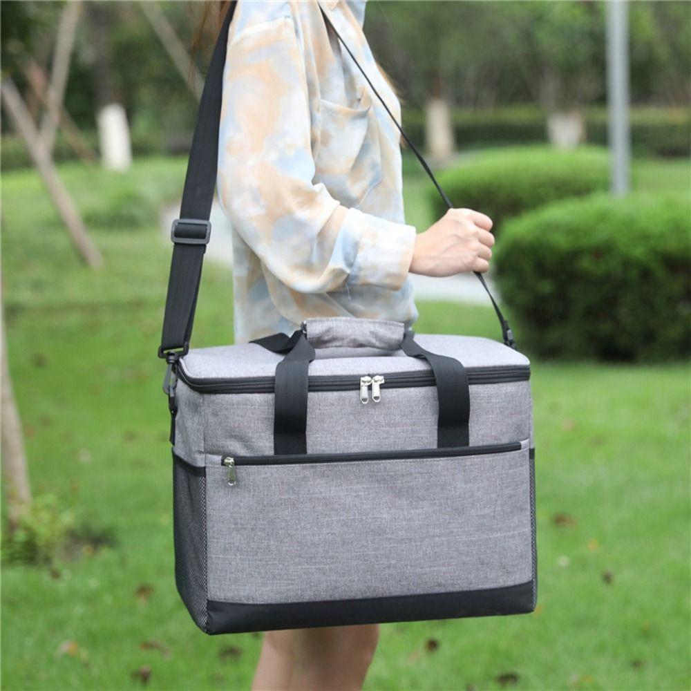 4-6h Heat Preservation Camping Picnic Bag Portable Insulated Lunch Bag Thermal Pie Carrier Potluck