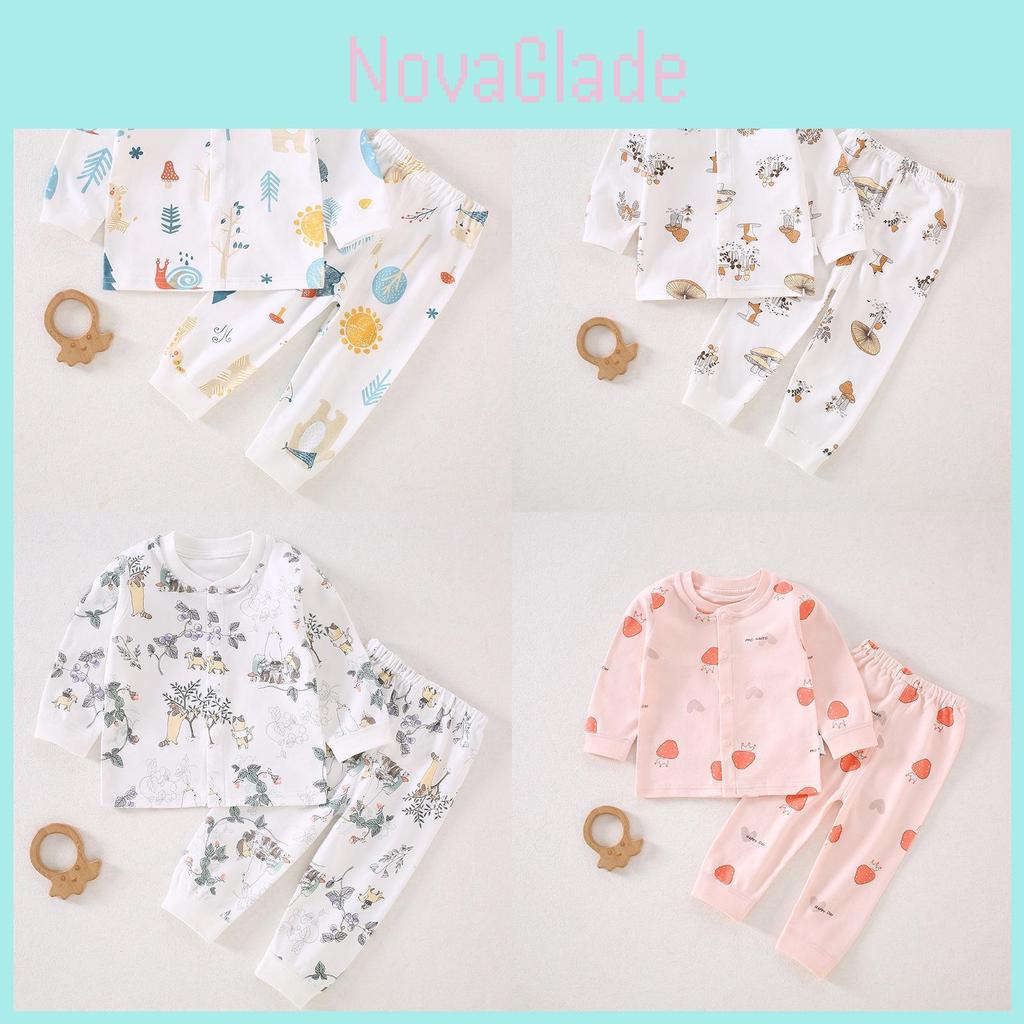 Infant Percent Cotton Pajama Set With Soft Touch And Open Front For Comfort
