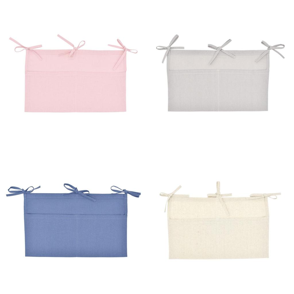 Baby Bed Organizer Hanging Storage Bag With Soft Fabric Material For Infant And Toddler Use