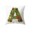 Weihnachtsthema Dekoratives Buchstabenmuster Kissenbezug Heim Wohnzimmer Sofa Kissen Schlafzimmer Bettkissen