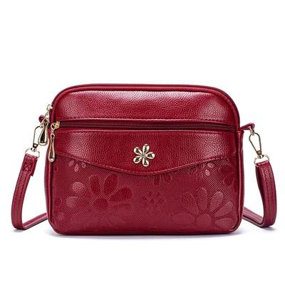 Bolsa de ombro feminina de couro PU de cor sólida Design de moda feminina pequena bolsa crossbody